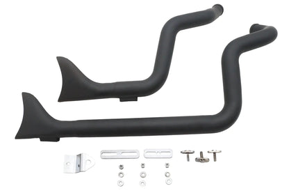 V-Twin XL Staggered Fishtail Exhaust System Chrome Part 8256 for Harley Davidson XL Models by V-Twin