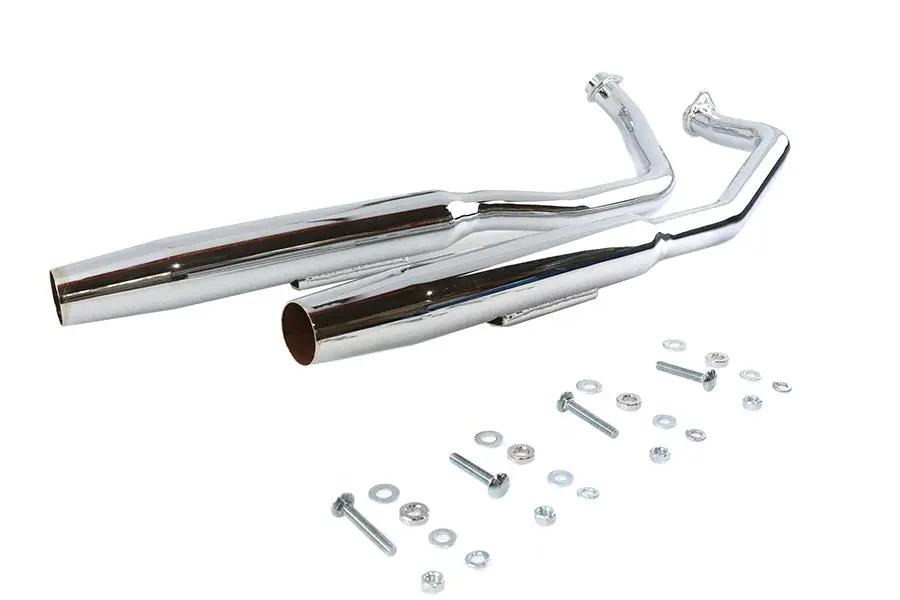 Paughco FXR Exhaust System with Leather-Welded Muffler – Fits 1982-1983 Harley Davidson FXR by Paughco