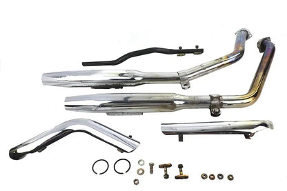 V-Twin FXR Muffler Pipe Set Evolution with Chrome Finish for Harley Davidson FXR Models by V-Twin