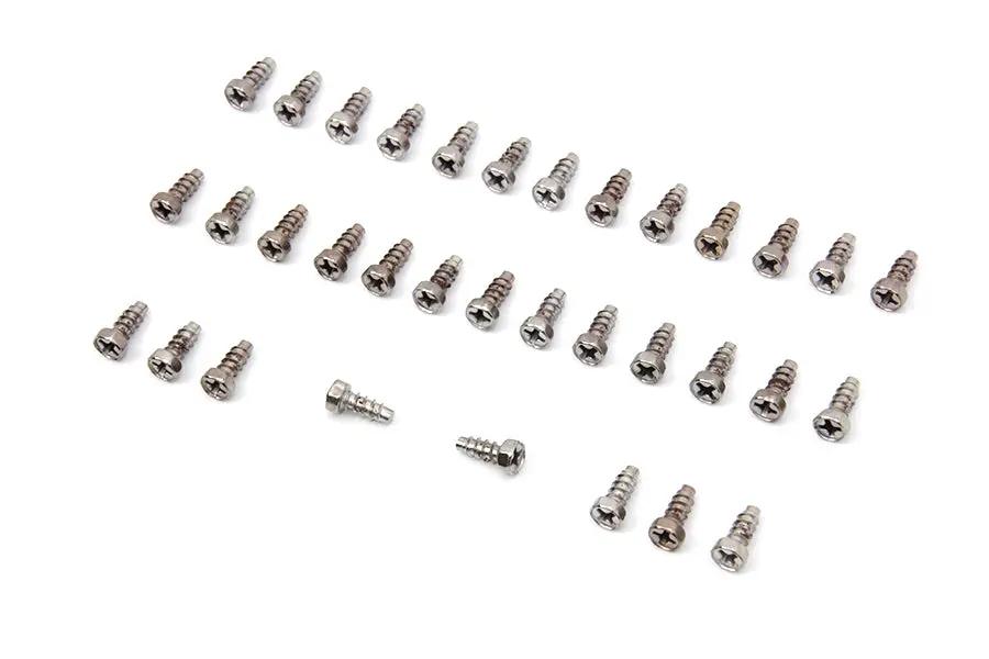 Colony Rocker Arm Cover Screw Kit Chrome for Harley Davidson FL and EL Models by Colony