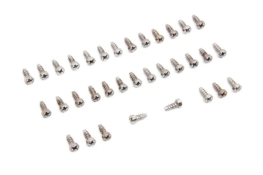 Colony Rocker Arm Cover Screw Kit Chrome for Harley Davidson FL and EL Models by Colony