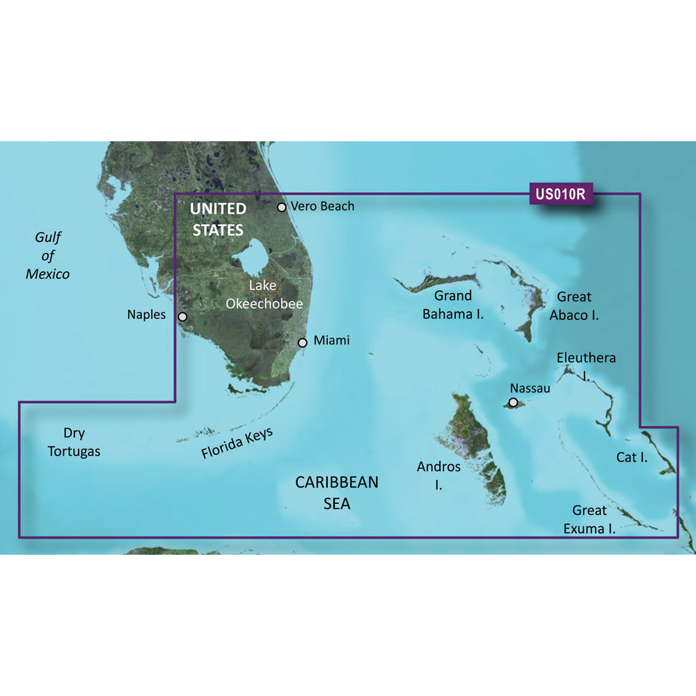 Garmin BlueChart g3 Vision HD VUS010R Southeast Florida MicroSD/SD Chart