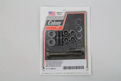 Colony Parkerized Gas Tank Mounting Kit for Harley Davidson FL and FX Models by Colony