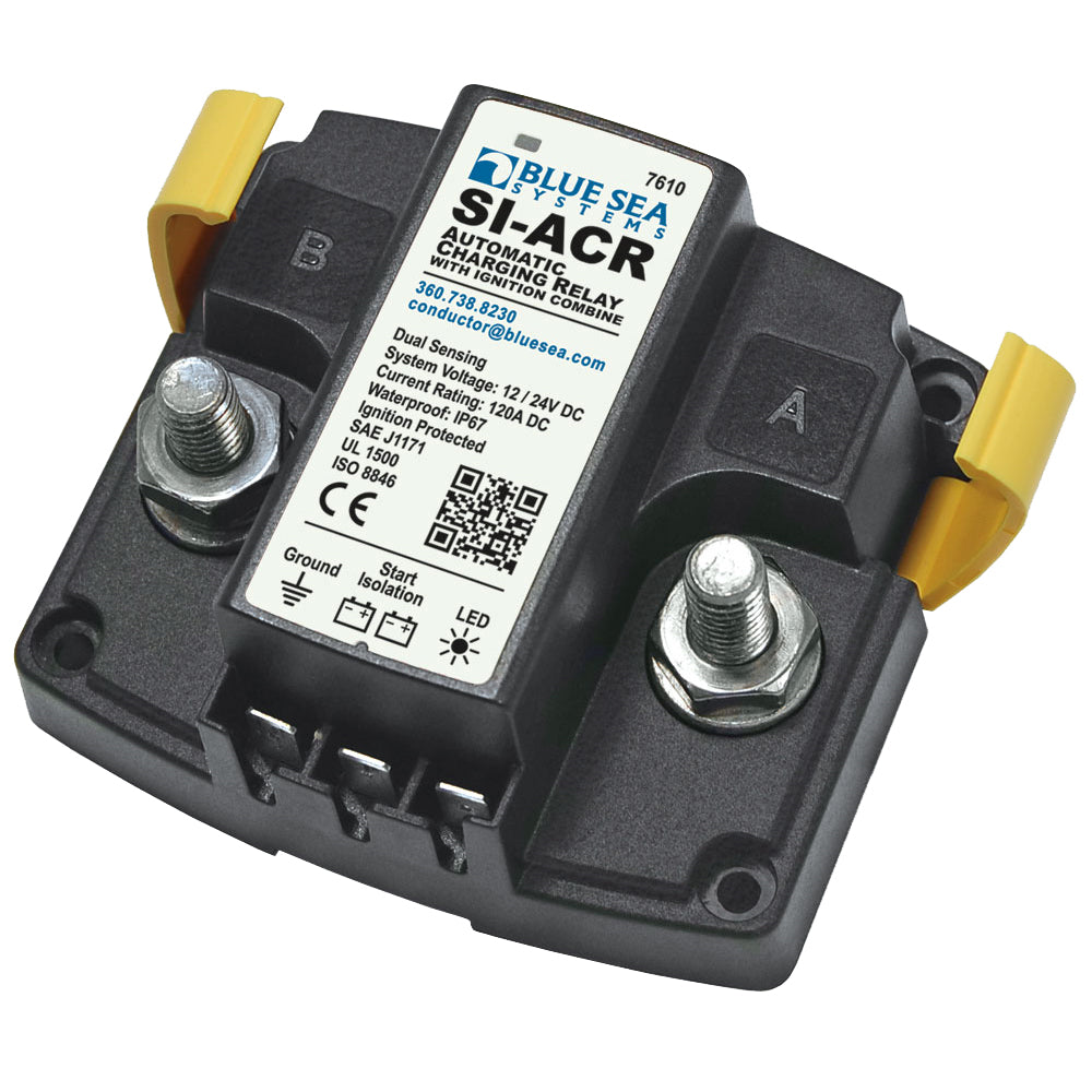 Blue Sea Systems 7610 120 Amp SI-Series Automatic Charging Relay for Marine and Automotive Applications