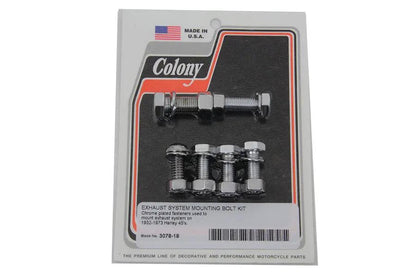 Colony Exhaust System Mounting Bolt Kit Chrome for Harley Davidson W (1932-1941) by Colony