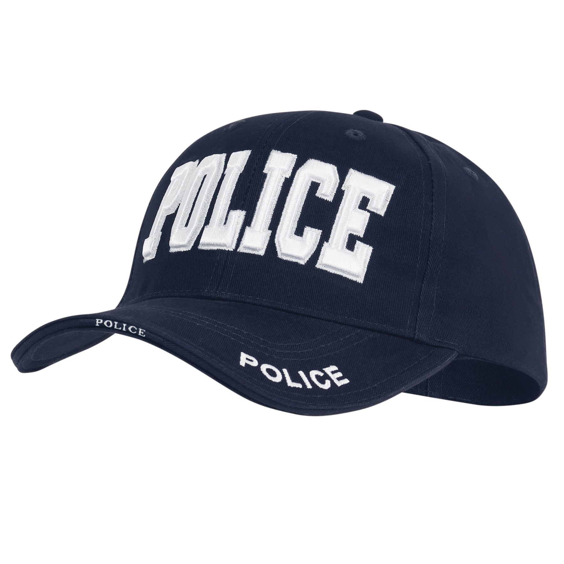 Rothco Deluxe Police Low Profile Cap Navy Blue / White with Embroidered 'POLICE' Badge
