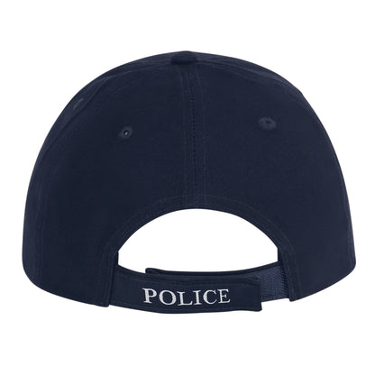 Rothco Deluxe Police Low Profile Cap Navy Blue / White with Embroidered 'POLICE' Badge