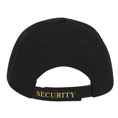 Rothco Security Deluxe Low Profile Cap Black / Gold - Comfortable Brushed Cotton Twill with Embroidered Insignia