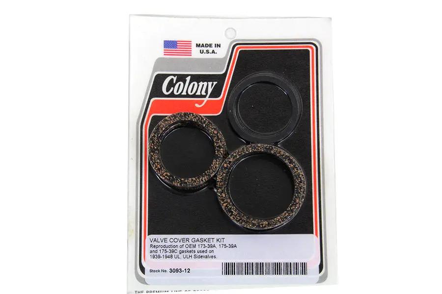 Colony Valve Cover Seal Set for Harley Davidson U (1939-1948) by Colony