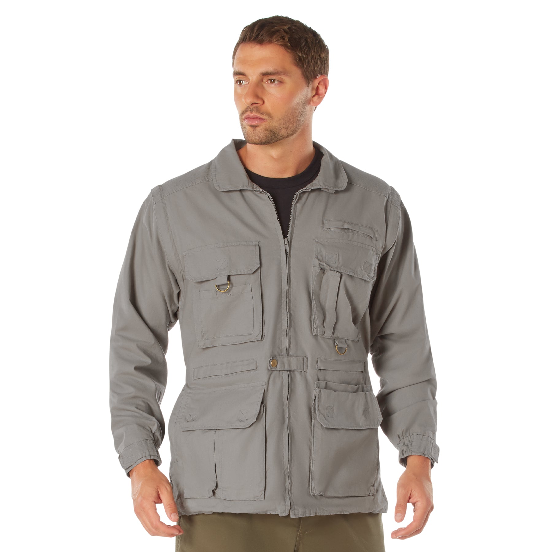 Rothco Convertible Safari Jacket Size M – Versatile Travel and Outdoor Jacket with Multiple Pockets