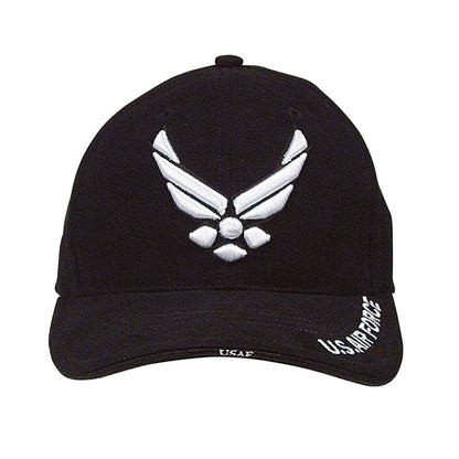 Rothco Deluxe U.S. Air Force Wing Low Profile Insignia Cap Black