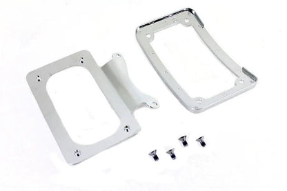 V-Twin Curved License Plate with Frame Chrome for Harley Davidson Touring Models by V-Twin