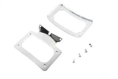 V-Twin Curved License Plate with Frame Chrome for Harley Davidson FLHRXS by V-Twin
