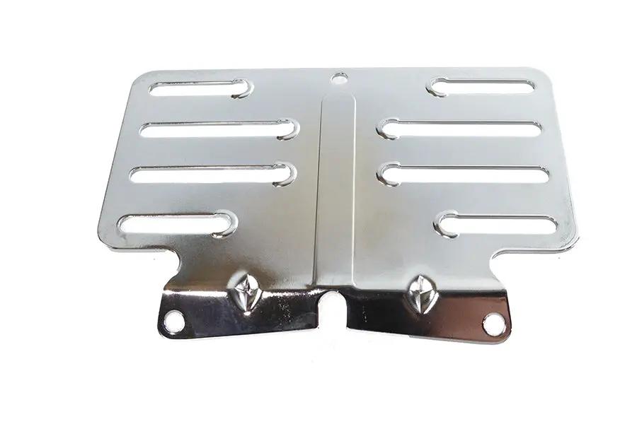 V-Twin License Plate Backing Plate with Chrome Finish for Harley Davidson FLT Models by V-Twin