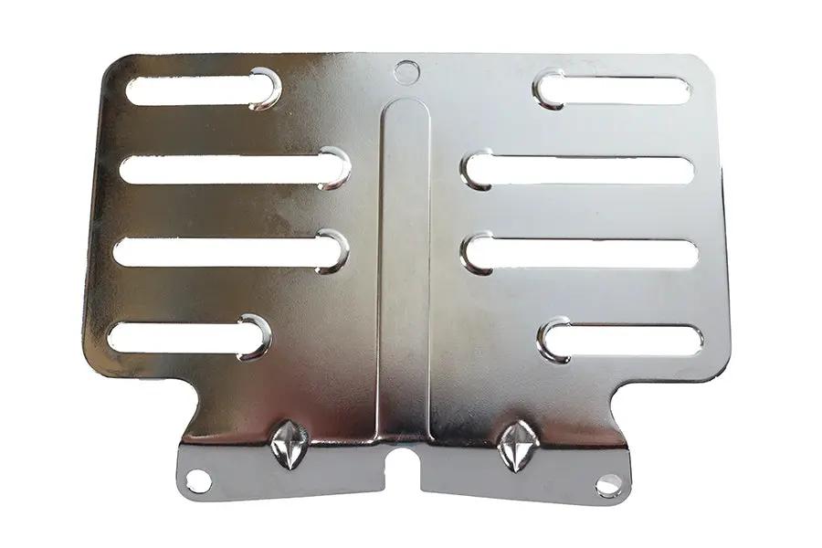 V-Twin License Plate Backing Plate with Chrome Finish for Harley Davidson FLT Models by V-Twin