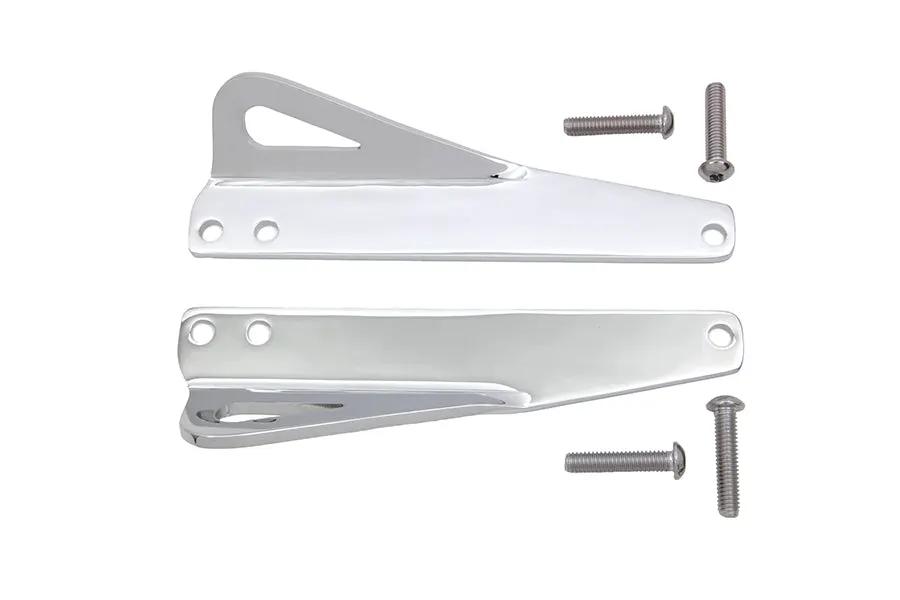 Wyatt Gatling Chrome Plated Tie Down Brackets for Harley Davidson FLS Models - Part 302862 by Wyatt Gatling