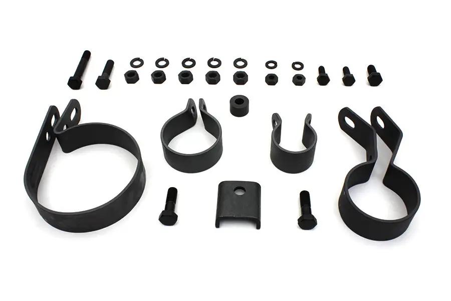 V-Twin Parkerized Exhaust System Clamp Kit for Harley Davidson EL (1941-1950) by V-Twin