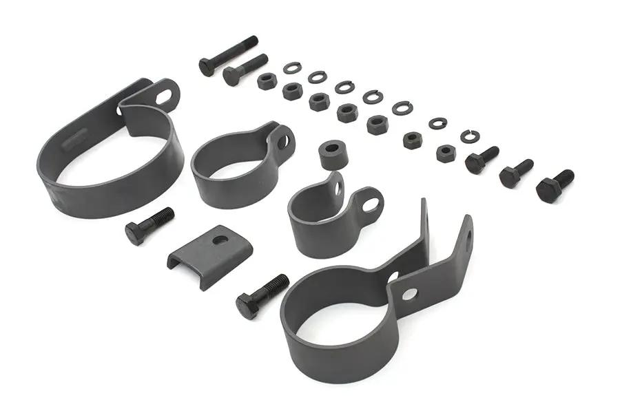 V-Twin Parkerized Exhaust System Clamp Kit for Harley Davidson EL (1941-1950) by V-Twin