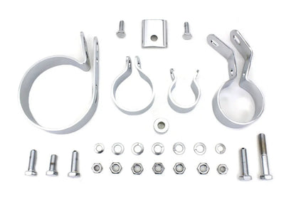 V-Twin Chrome Exhaust System Clamp Kit for Harley Davidson EL Models by V-Twin