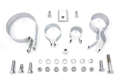 V-Twin Chrome Exhaust System Clamp Kit for Harley Davidson EL Models by V-Twin