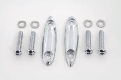 V-Twin Chrome Turn Signal Block Off Plates for Harley Davidson FLTR Models by V-Twin