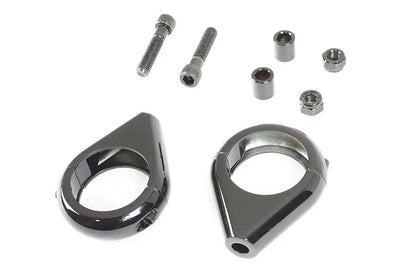 V-Twin Black Turn Signal Clamp Kit for 39mm Forks by V-Twin
