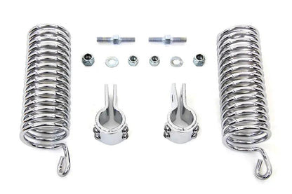 V-Twin Chrome 7 Inch Seat Spring Kit for Harley Davidson EL Models by V-Twin