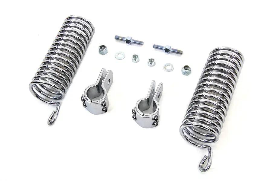 V-Twin Chrome 7 Inch Seat Spring Kit for Harley Davidson EL Models by V-Twin