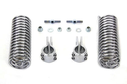 V-Twin Chrome 7 Inch Seat Spring Kit for Harley Davidson EL Models by V-Twin