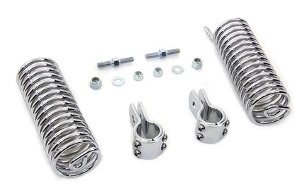 V-Twin Chrome 7 Inch Seat Spring Kit for Harley Davidson EL Models by V-Twin