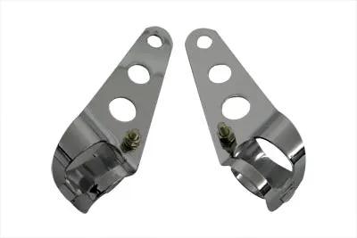 V-Twin Side Mount Headlamp Bracket Chrome - Part 11-26 by V-Twin