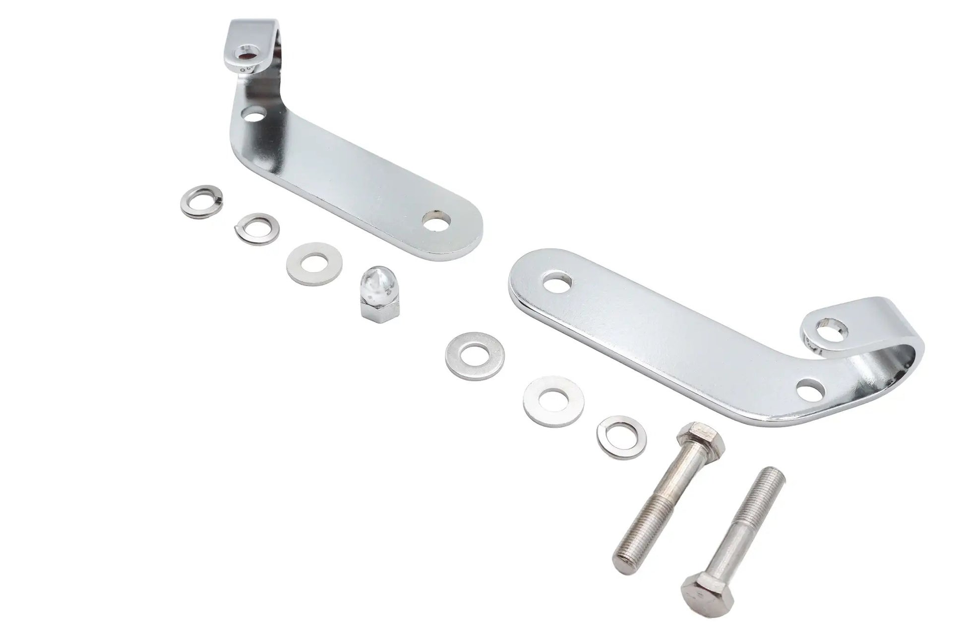 V-Twin Chrome Universal Spotlamp Bracket Set - Model 31-0185 by V-Twin