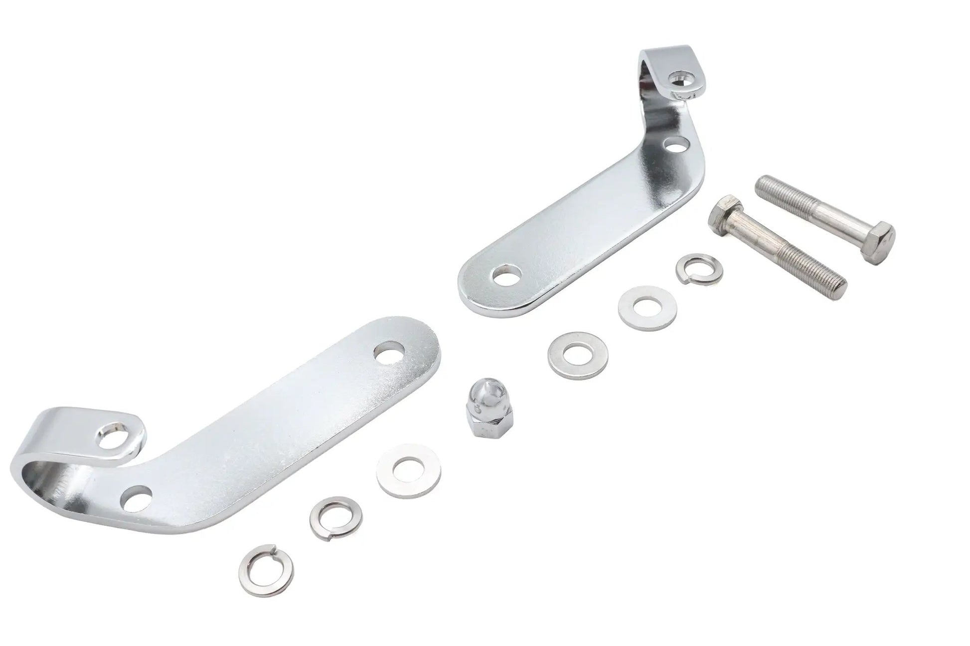 V-Twin Chrome Universal Spotlamp Bracket Set - Model 31-0185 by V-Twin
