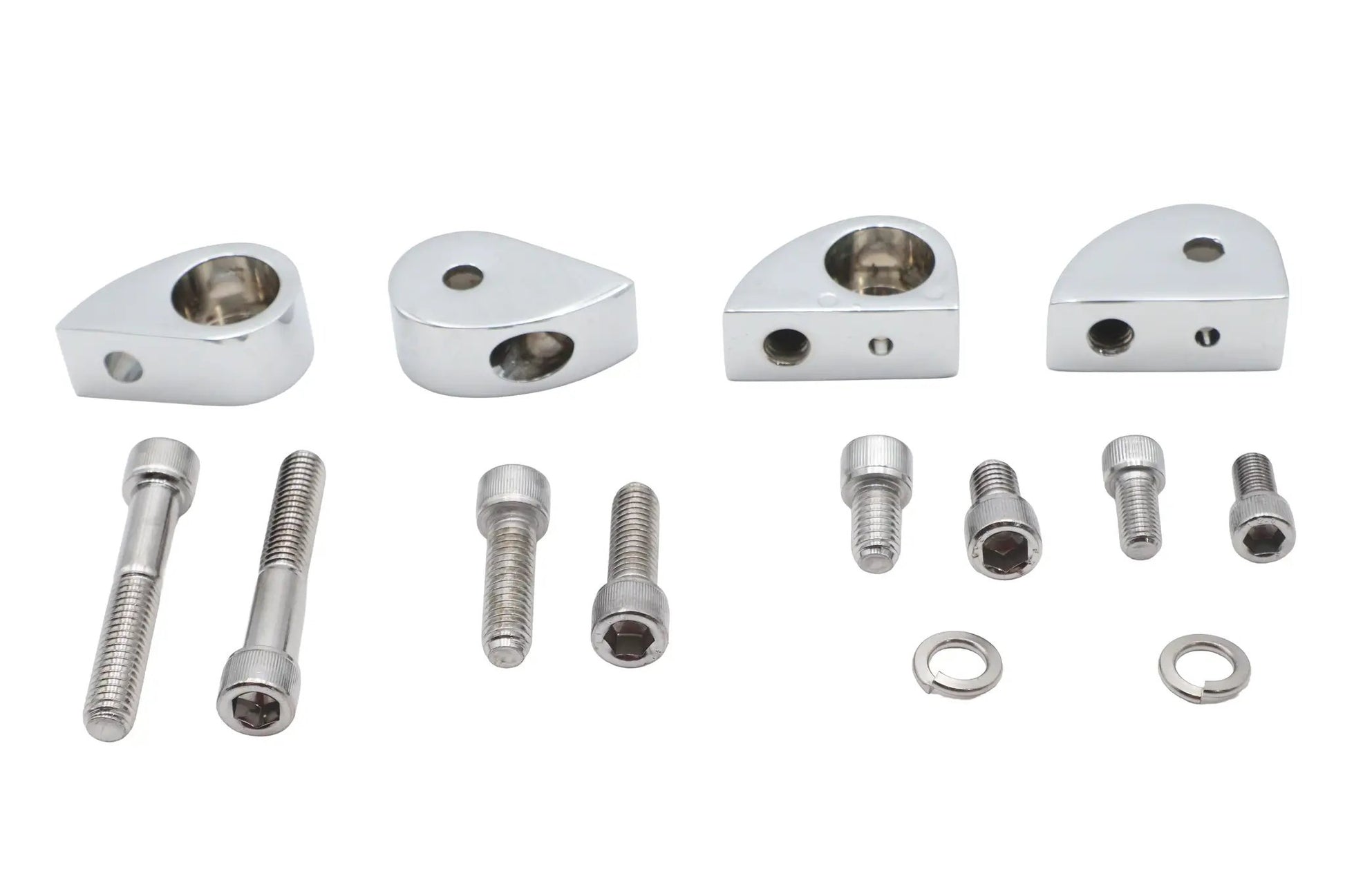 V-Twin Chrome Bullet Lamp Mounting Kit with LED Marker Lamp Pods by V-Twin