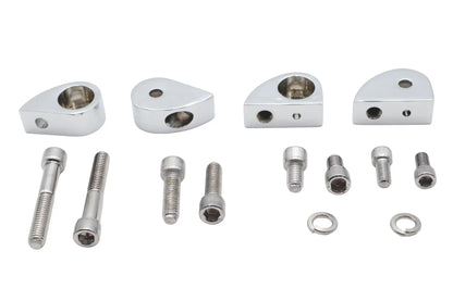 V-Twin Chrome Bullet Lamp Mounting Kit with LED Marker Lamp Pods by V-Twin