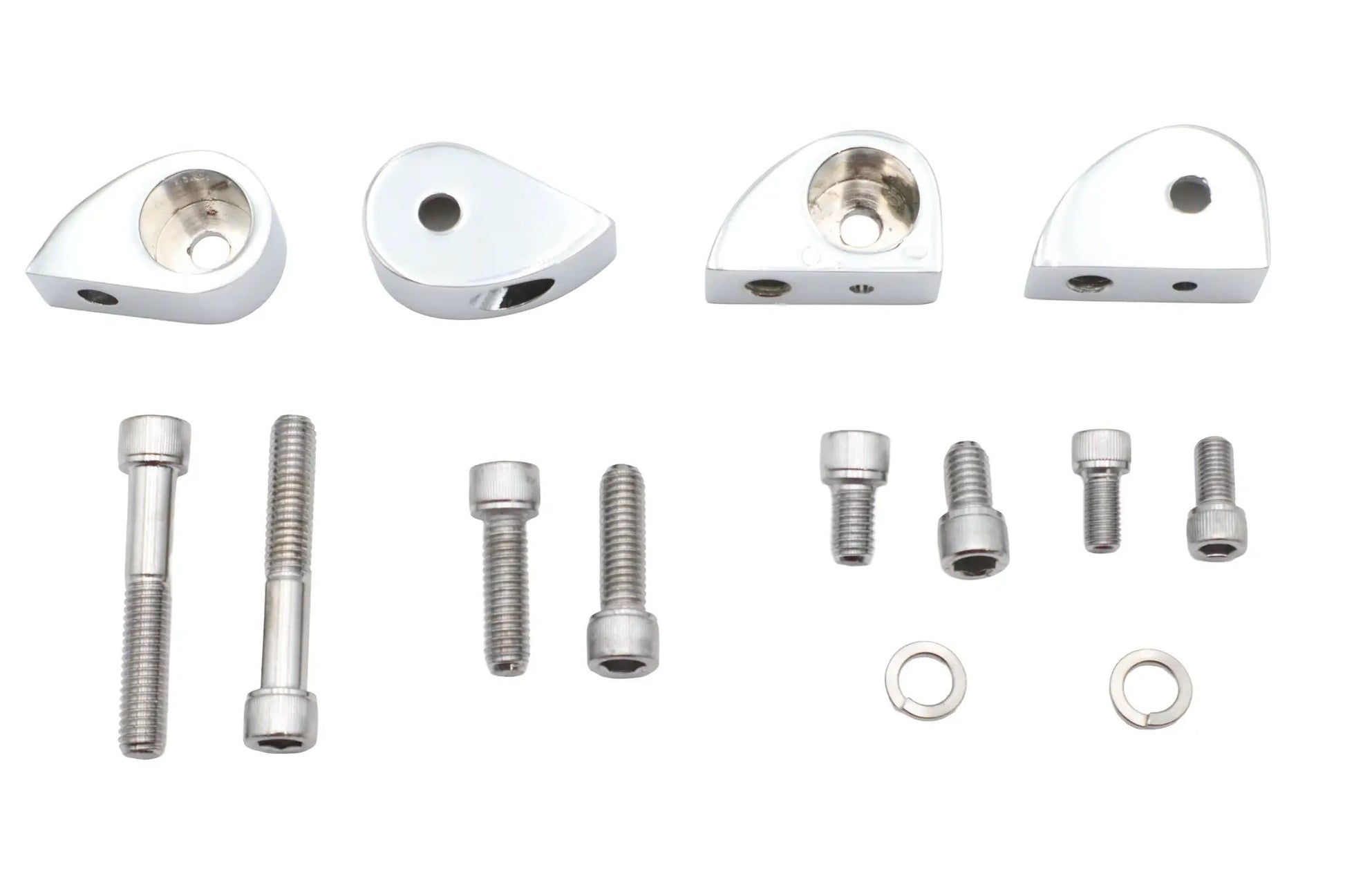V-Twin Chrome Bullet Lamp Mounting Kit with LED Marker Lamp Pods by V-Twin