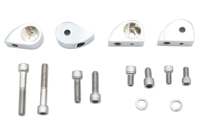 V-Twin Chrome Bullet Lamp Mounting Kit with LED Marker Lamp Pods by V-Twin