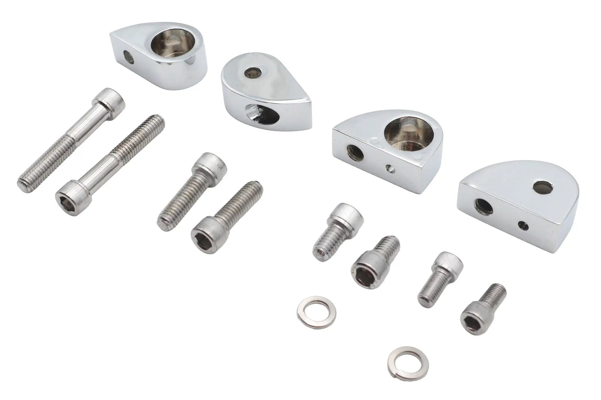V-Twin Chrome Bullet Lamp Mounting Kit with LED Marker Lamp Pods by V-Twin