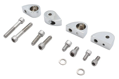 V-Twin Chrome Bullet Lamp Mounting Kit with LED Marker Lamp Pods by V-Twin