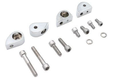 V-Twin Chrome Bullet Lamp Mounting Kit with LED Marker Lamp Pods by V-Twin