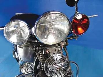 V-Twin Spotlamp Bracket Kit Black for Harley Davidson EL and FL Models by V-Twin