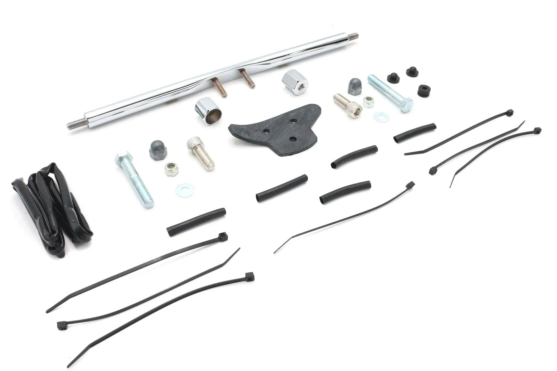 V-Twin Chrome 12 Inch Low Boyz Turn Signal Bar Kit for Harley Davidson FL Models by V-Twin