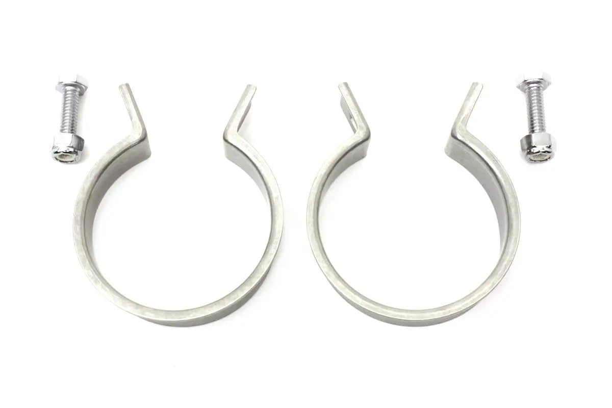 V-Twin Stainless Steel Exhaust Clamp Set for Harley Davidson FL and EL Models by V-Twin