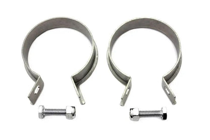 V-Twin Stainless Steel Exhaust Clamp Set for Harley Davidson FL and EL Models by V-Twin