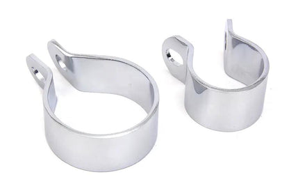 V-Twin 63473C Front Exhaust Chrome Clamp Set for Harley Davidson EL and FL Models by V-Twin