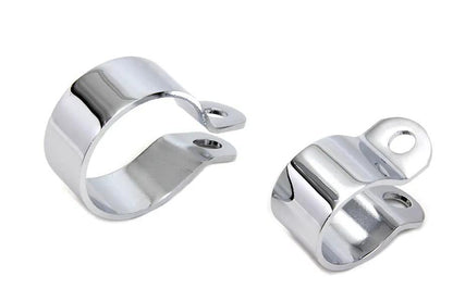 V-Twin 63473C Front Exhaust Chrome Clamp Set for Harley Davidson EL and FL Models by V-Twin