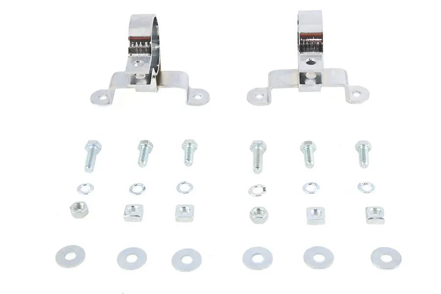 V-Twin 605GA 1-7/8 inch Muffler Hanger Clamp Set for Harley Davidson FLT (1995-2004) by V-Twin