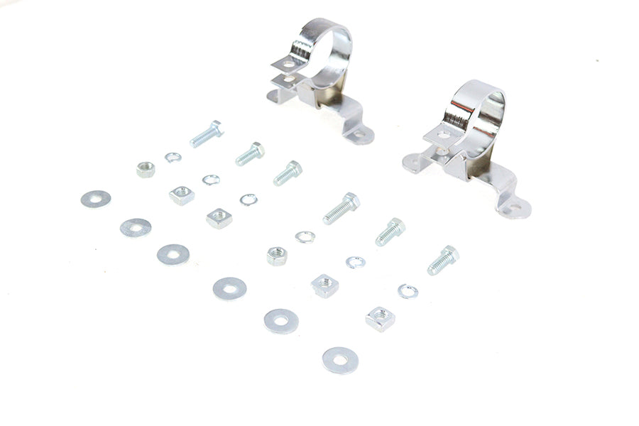 V-Twin 605GA 1-7/8 inch Muffler Hanger Clamp Set for Harley Davidson FLT (1995-2004) by V-Twin