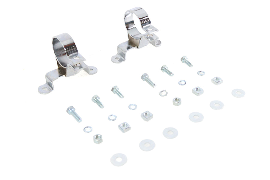 V-Twin 605GA 1-7/8 inch Muffler Hanger Clamp Set for Harley Davidson FLT (1995-2004) by V-Twin