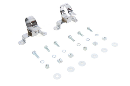 V-Twin 605GA 1-7/8 inch Muffler Hanger Clamp Set for Harley Davidson FLT (1995-2004) by V-Twin